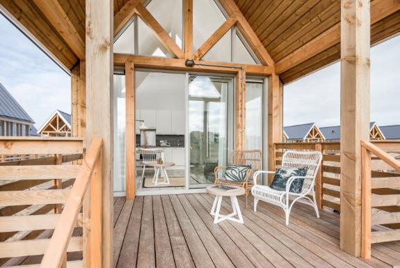 Außenansicht einer Unterkunft | Beach Resort Nieuwvliet-Bad